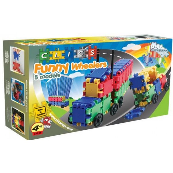 Clics - Set de constructie Funny Wheelers
