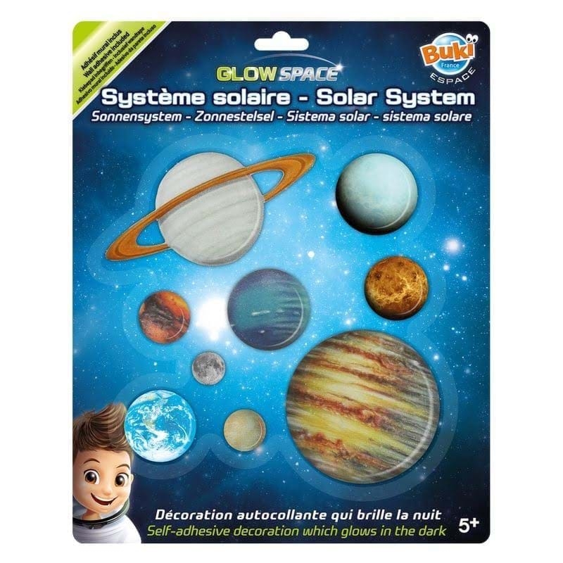 Sticker de perete fosforescent Sistemul Solar Buki
