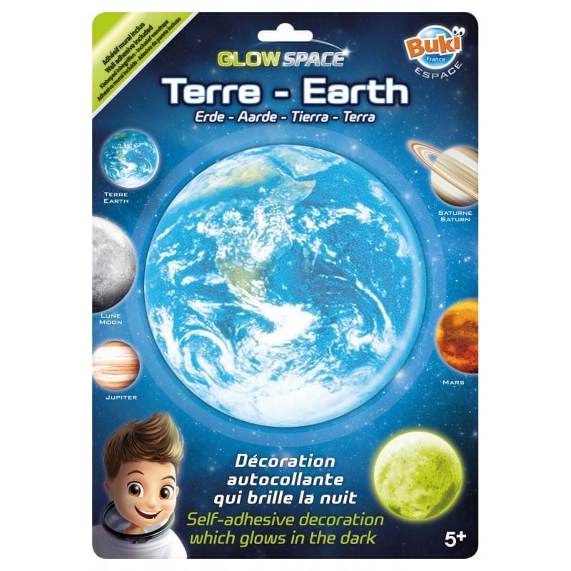 Sticker de perete fosforescent Planeta Pamant Buki