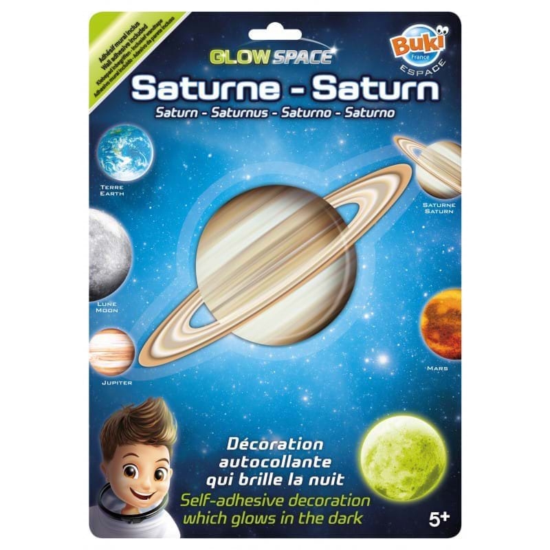 Sticker de perete fosforescent Planeta Saturn Buki