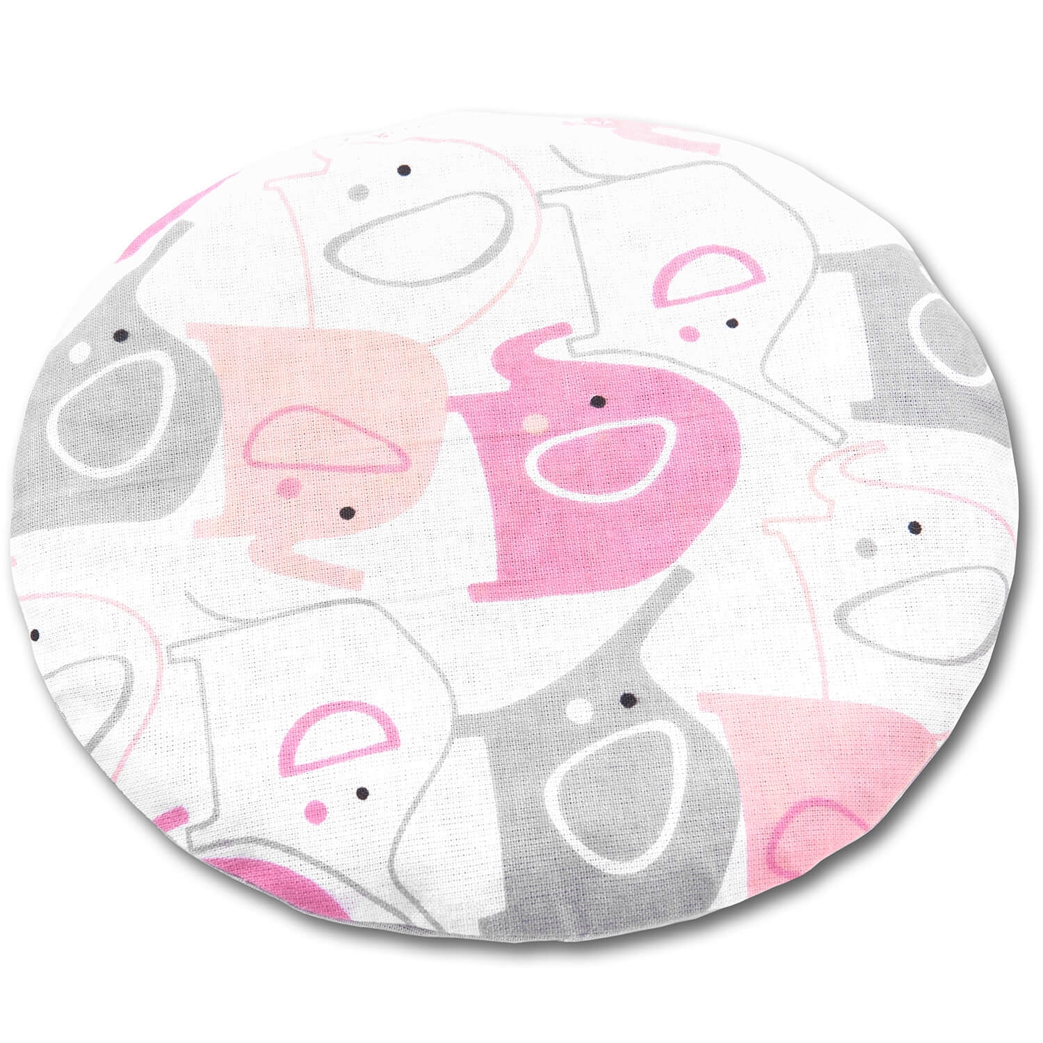 Pernuta anticolici cu samburi de cirese Kidizi Pink Elephants, roz, 19 cm