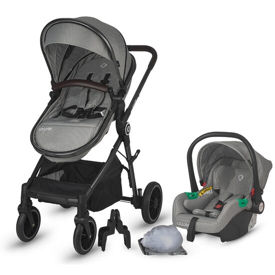 Carucior transformabil 3 in 1 Coccolle Ago Neutral grey