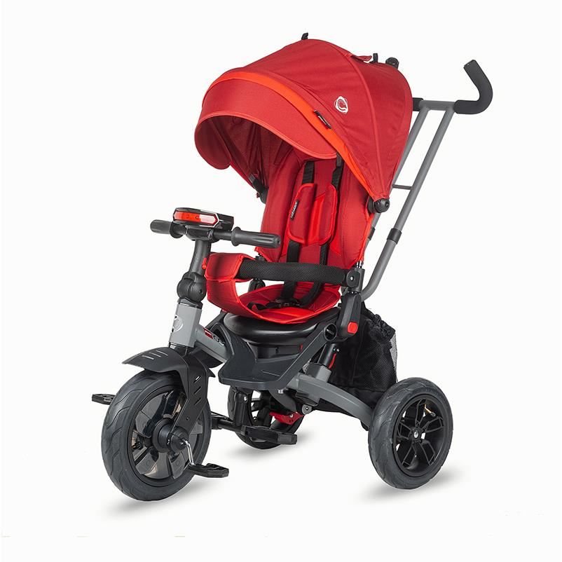 Tricicleta multifunctionala rotativa Coccolle Pianti Ruby Red