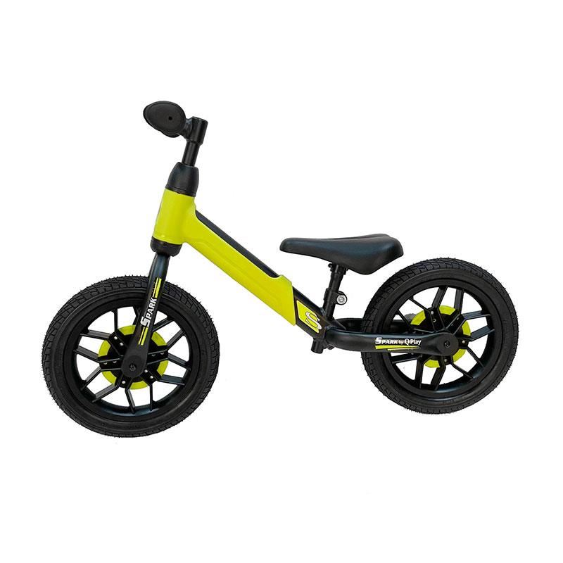 Bicicleta fara pedale LED QPlay Spark Verde