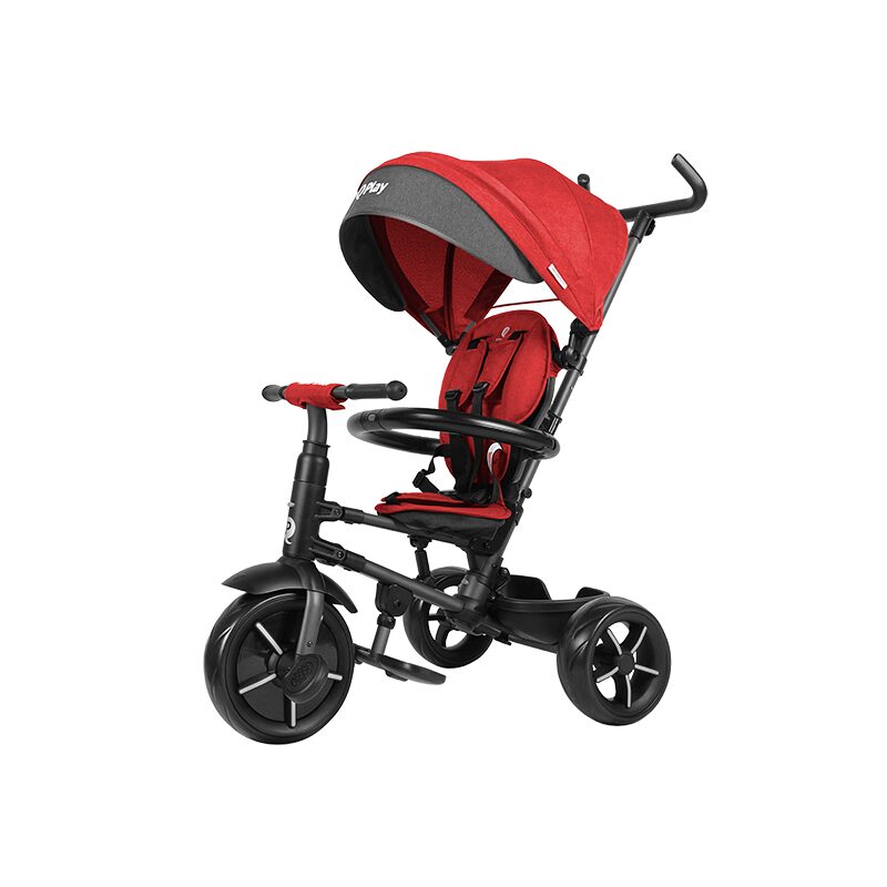 Tricicleta pliabila Qplay Rito Star rosu, copertina XXL cu protectie UV50