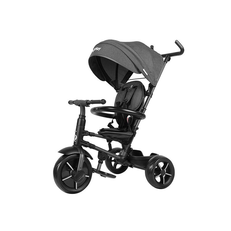 Tricicleta pliabila Qplay Rito Star negru, copertina XXL cu protectie UV50