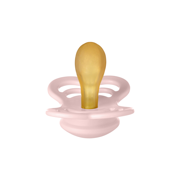 Suzeta Supreme Latex, tetina simetrica, 6 luni +-Blossom BIBS