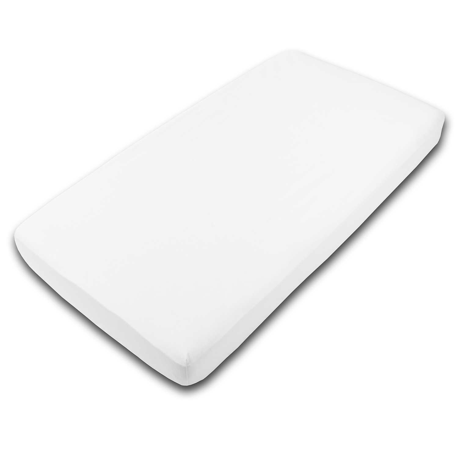 Cearceaf din bumbac cu elastic roata pentru patut 120x60 cm Kidizi Alb