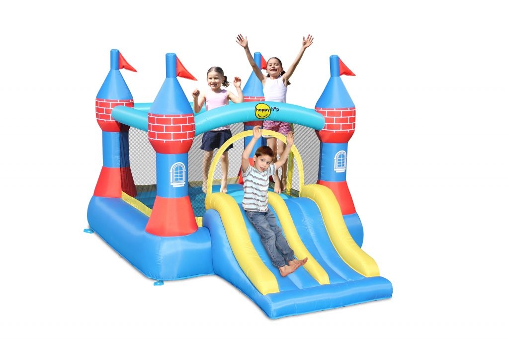 Castel cu loc de joaca si tobogan dublu Happy Hop