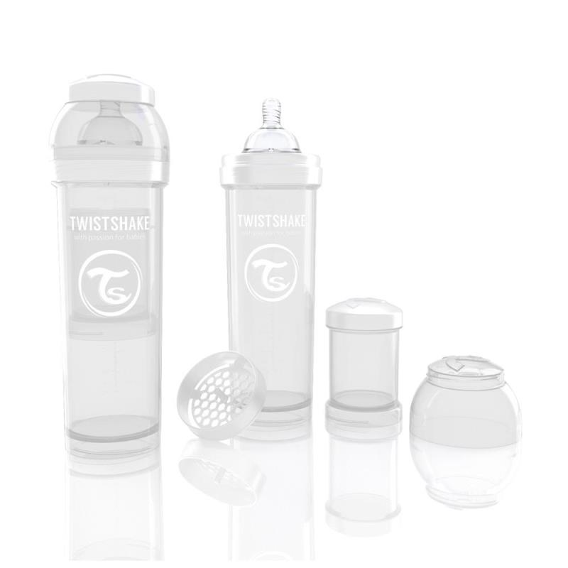 Biberon Twistshake anti-colici 330 ml Alb