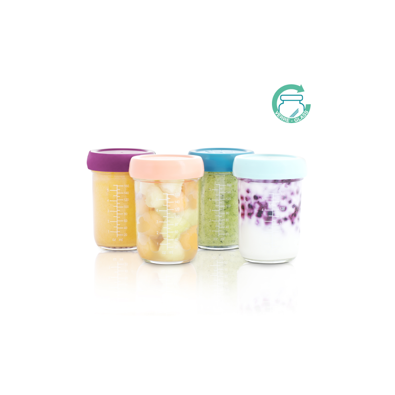Set 4 boluri gradate Babymoov din sticla, 220 ml