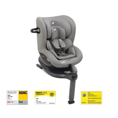Scaun auto Joie i-Spin 360 Gray Flannel rear-facing prelungit, nastere - 105 cm, ADAC Test Good 1.8
