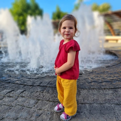 Pantaloni lungi copii din muselina tip salvari Kidizi  Sima jeans