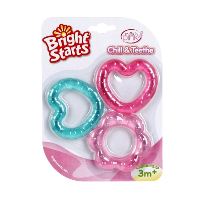 Set jucarii refrigerante pentru dentitie Chill Teethe Pink Bright Starts