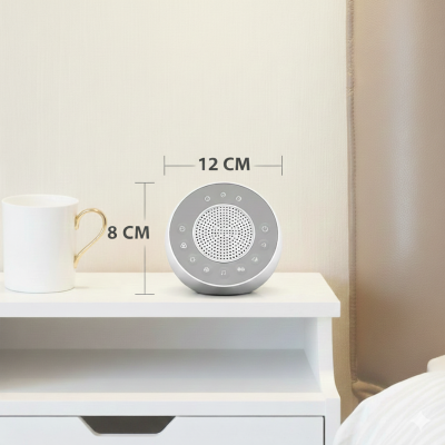 Dispozitiv de sunete albe si melodii cu lumina de veghe Kidizi W05, 31 sunete, 8 culori, functie memorie, timer