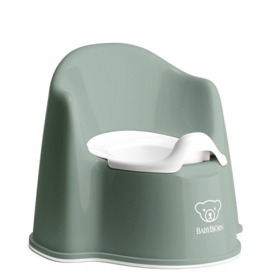 Olita cu protectie spate BabyBjorn Potty Chair Deep Green