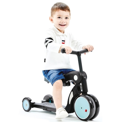 Tricicleta transformabila in bicicleta si trotineta Chipolino All Ride sky