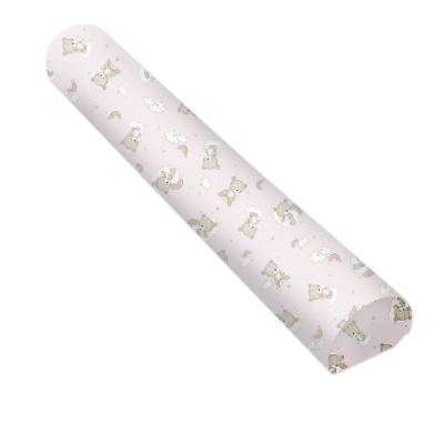 Protectie pat copii din burete cu husa bumbac detasabila Kidizi Sleepy Teddy,  ideala si ca protectie perete pat