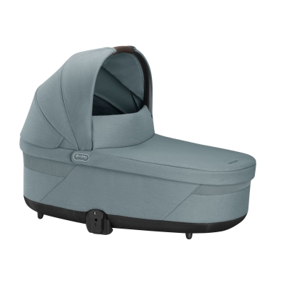 Carucior 3 in 1 Cybex Balios S Lux Sky Blue cadru Taupe, include landou si scoica auto Cloud G plus Moon Black