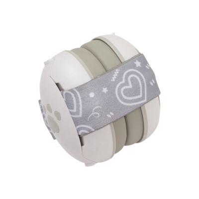 Casti antifonice bebelusi si copii 0-4 ani, model transformabil 2 in 1 Kidizi Grey, testat EN71
