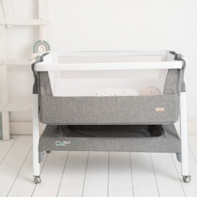 Patut 2 in 1 co-sleeper CoZee Tutti Bambini White Charcoal
