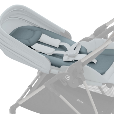 Sistem de calatorie 2 in 1 format din carucior nou-nascut reversibil Cybex Melio Carbon Stormy blue si scoica auto Cloud G Plus, include adaptori auto