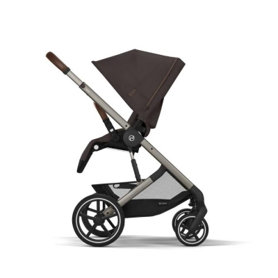 Carucior pentru nou nascut Cybex Balios S Lux Chocolate Brown, maner rotunjit