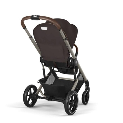 Carucior pentru nou nascut Cybex Balios S Lux Chocolate Brown, maner rotunjit