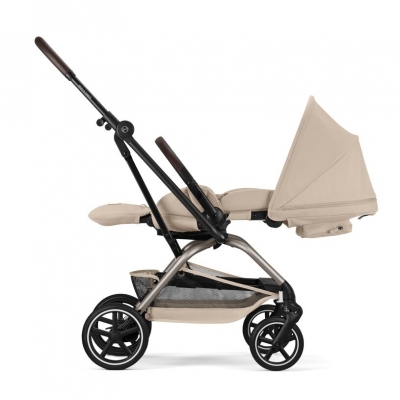 Carucior rotativ 360 pentru nou nascut Cybex Eezy S Twist+ 2 Almond Beige, recomandat pana la 22kg