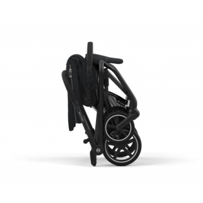 Set carucior 2 in 1 Cybex Eezy S Twist+ 2 cu landou si adaptori, Magic Black, cadru negru, recomandat de la nastere si pana la 22kg