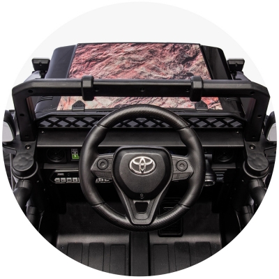 Masinuta electrica Chipolino Toyota FJ Cruiser cu Roti EVA Granite, 4 Motoare, Telecomanda 2.4 GHz, Bluetooth, USB si Suspensii, 3-8 ani
