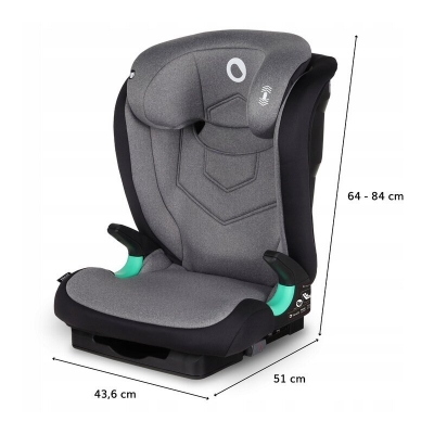 Scaun auto i-Size Neal cu Isofix 15-36 kg Lionelo Grey Srone