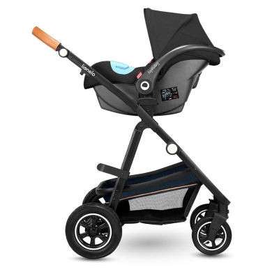 Carucior compact Amber 3 in 1 Lionelo, include scoica auto, albastru