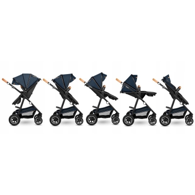 Carucior compact Amber 3 in 1 Lionelo, include scoica auto, albastru