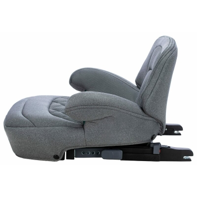 Inaltator auto cu isofix, Cosmo Plus I-Size, Potrivit pentru copiii intre 125 si 150 cm sau intre 25 si 36 Kg, Conform cu standardul european de securitate ECE R129, gri FreeOn