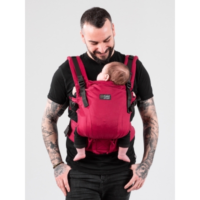 Marsupiu ergonomic bumbac organic Isara The One Scarlet