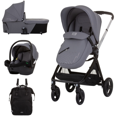 Carucior 3 in 1 Chipolino Elite granite include landou,scoica, ruscac si plasa de insecte