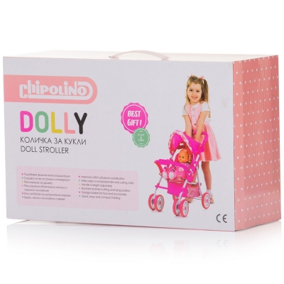 Carucior pentru papusi Chipolino Dolly multicolor