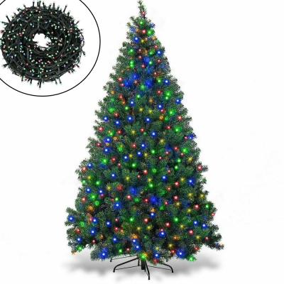 Instalatie luminoasa Craciun 300 leduri exterior/interior 15 m, multicolor, 8 functii, interconectabila