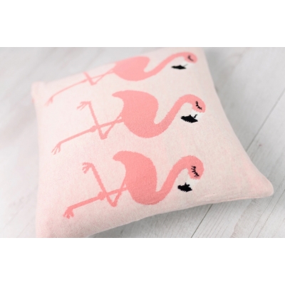 Perna decor bumbac Flamingo Roz Bizzi growin