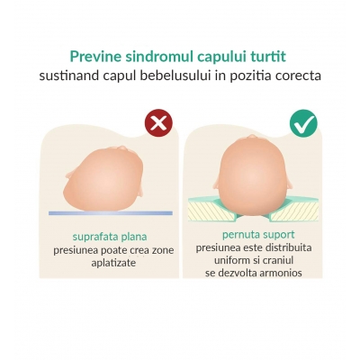Perna bebelusi contra plagiocefaliei din spuma Memory Osito Olmitos