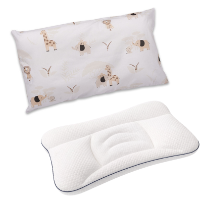 Perna ergonomica copii 3-10 ani Kidizi ErgoAir, respirabila si antibacteriana, cu doua fete si husa Safari Bej detasabila, ajuta la gestionarea caldurii in zona capului