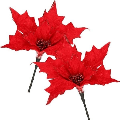 Set 3 ornamente brad Craciun rosii Steaua Bethleemului, diametru 24 cm