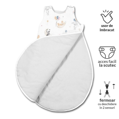 Sac de dormit copii 0-6 luni Kidizi Sweet Dreams, 1 tog