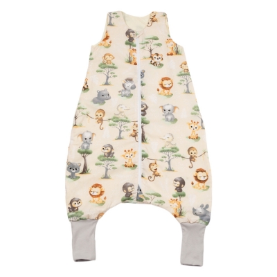 Sac de dormit cu picioare 18-36 luni Kidizi Baby Animals 1 tog, mansete transformabile in soseta