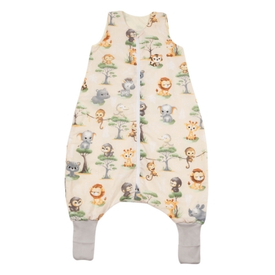 Sac de dormit cu picioare 18-36 luni Kidizi Baby Animals 1 tog, mansete transformabile in soseta