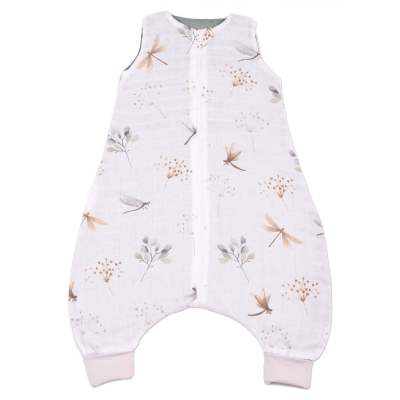 Sac de dormit cu picioare de vara din muselina 6-18 luni Kidizi Dragonfly , 0.5 tog, 100% bumbac