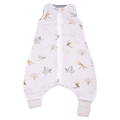 Sac de dormit cu picioare de vara din muselina 6-18 luni Kidizi Dragonfly , 0.5 tog, 100% bumbac