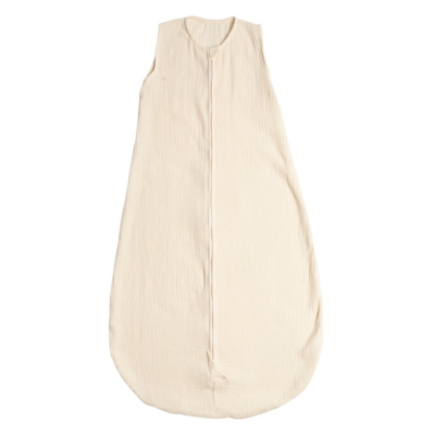 Sac de dormit de vara pentru copii din muselina dubla 18-36 luni Kidizi ivory, bumbac 100%, 0.3 tog