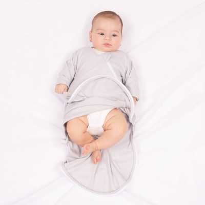Sac de dormit pentru toate anotimpurile 0-6 luni Kidizi On a Cloud Pastel, model 2 in 1, grosime intre 0.5-1.5 tog
